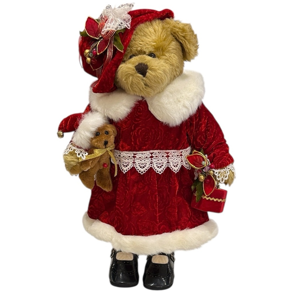 Festive standing Red Teddy Bear decor
